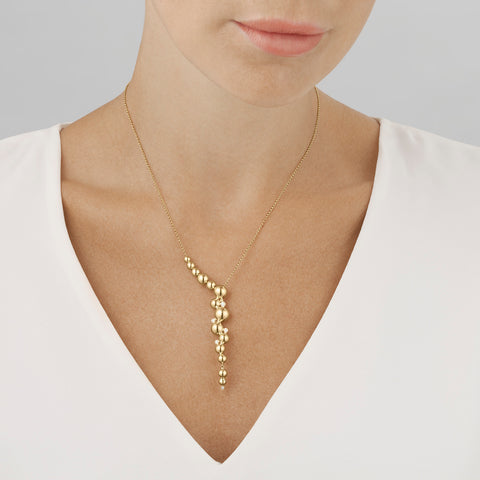 Georg Jensen Moonlight Grapes halskæde med vedhæng, 18 kt. guld