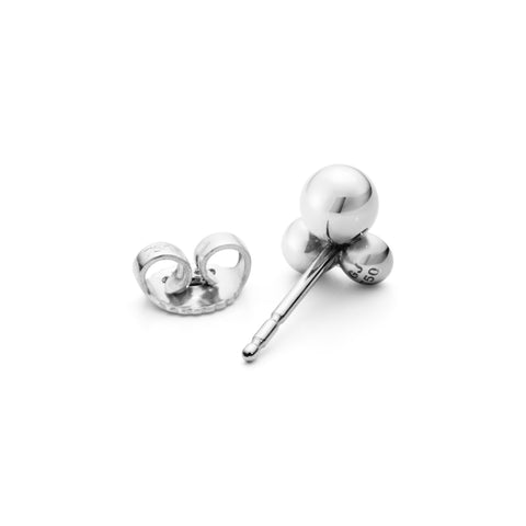 Georg Jensen Moonlight Grapes ørestikker, sølv m. diamanter