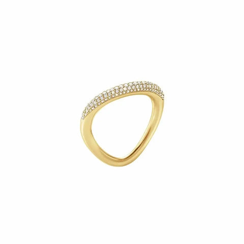 Georg Jensen Offspring ring, 18 kt. guld m. brillantpavé