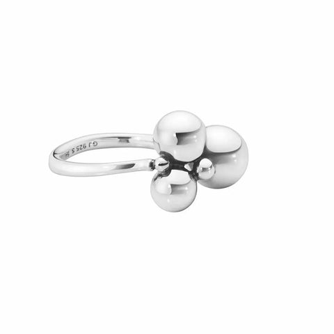 Georg Jensen Moonlight Grapes ring, lille, oxideret sterlingsølv