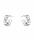 Georg Jensen | 20001150 | FUSION åbne øreringe - 18kt hvidguld m. brillanter