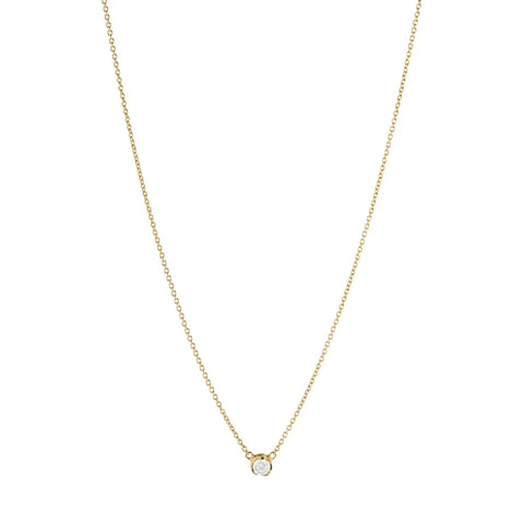 20001258 GJSIGNATURE SOLITAIRE PENDANT 1652B YG DIAMOND 0.10CT