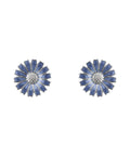 De fineste nye Daisy ørestikker fra Georg Jensen med blå emalje.