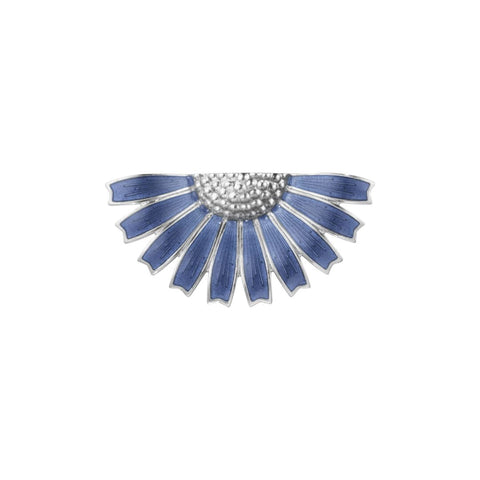 Den fineste broche fra Georg Jensen i en ny smuk blå emalje.