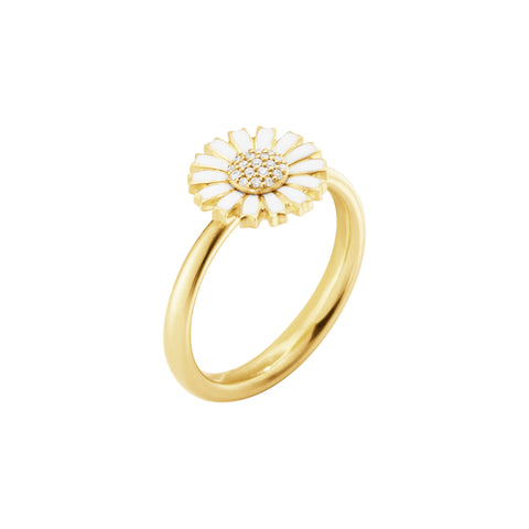 Georg Jensen Daisy ring, sterlingsølv belagt med 18 kt. guld