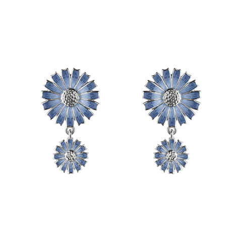 Georg Jensen Daisy dobbeltøreringe, sterlingsølv
