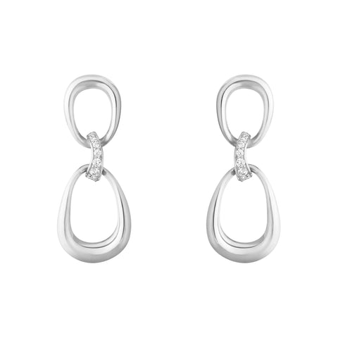 Georg Jensen Offspring øreringe - Sølv m. diamand