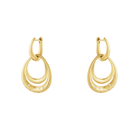 Georg Jensen Offspring øreringe 18 Kt. Guld m. diamanter