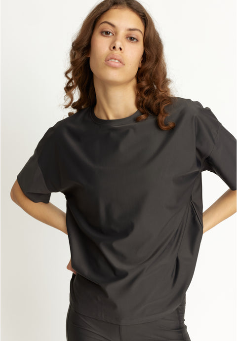Rethinkit Vela Loose Tee, almost black