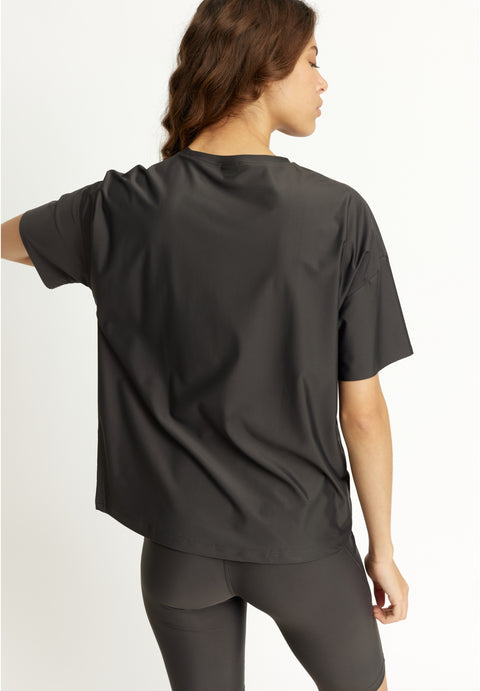 Rethinkit Vela Loose Tee, almost black