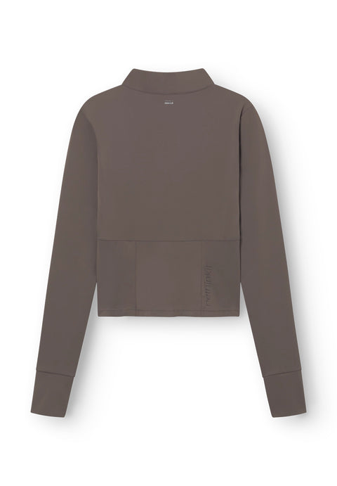 Rethinkit Half Zip - True To Body, Dark brown