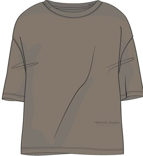 Rethinkit Light Sweat Tee Warm Up, Warm Grey