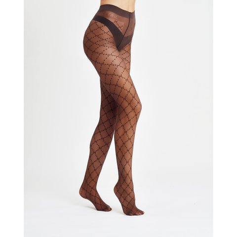 Hype The Detail Tight Logo 25 den, Brown