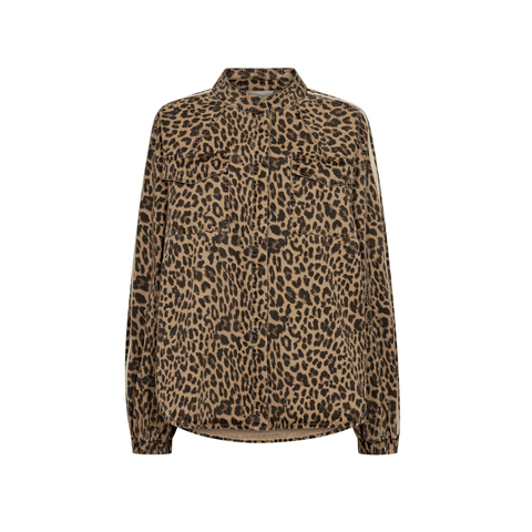 GOSSIA BasmaGO Jull Jacket Shirt, Leopard Print/Cream Stripe