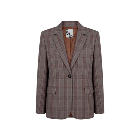 GOSSIA BeatriceGO Blazer, Brown Blue Checks