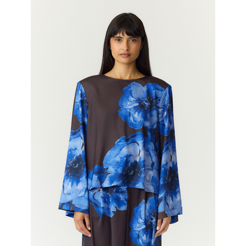 YASARLENE LS Top, Chocolate Brown