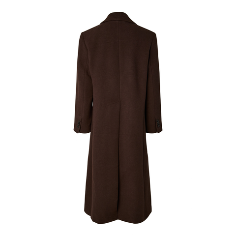 YASROYLA LS Wool Blend Long Coat, Coffee Bean