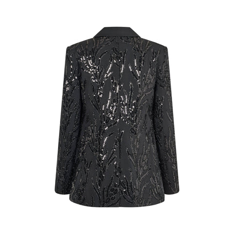 STINE GOYA -  Long Sleeve Fitted Blazer, Abstract Embellishment