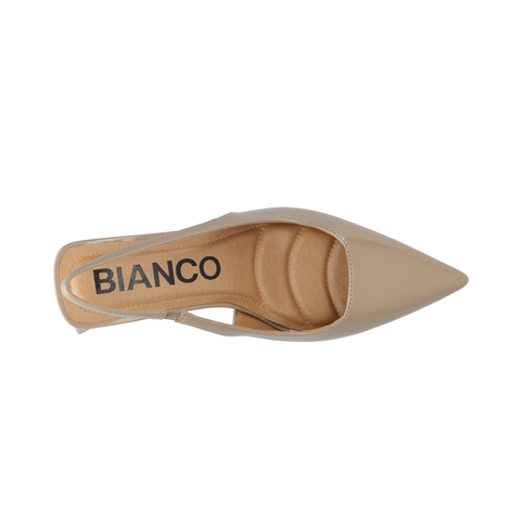 BIANCO BIAMARALYN Slingback Patent, Nougat