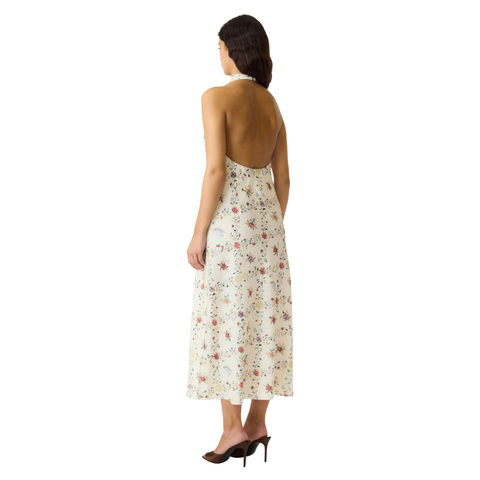 YASPELLA HALTERNECK LONG DRESS S