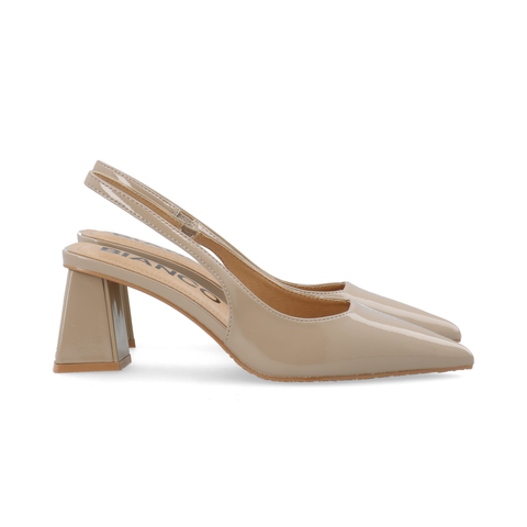 BIANCO BIAMARALYN Slingback Patent, Nougat