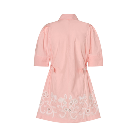 STINE GOYA Midweight cotton broderie mini dress