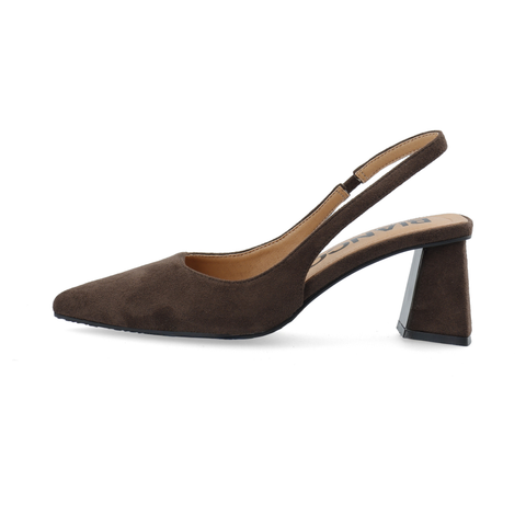 BIANCO BIAMARALYN Slingback Faux Suede, Dark Brown