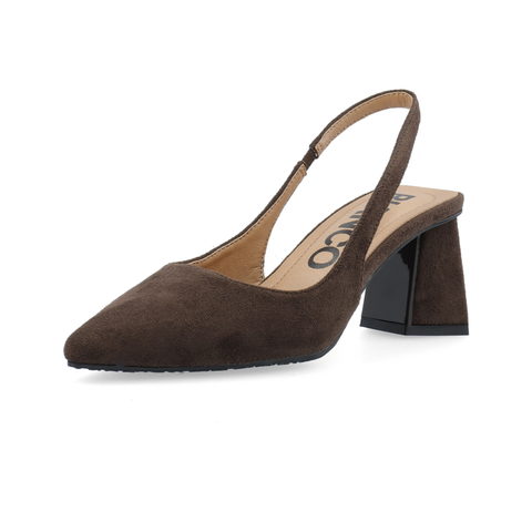 BIANCO BIAMARALYN Slingback Faux Suede, Dark Brown