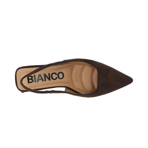 BIANCO BIAMARALYN Slingback Faux Suede, Dark Brown