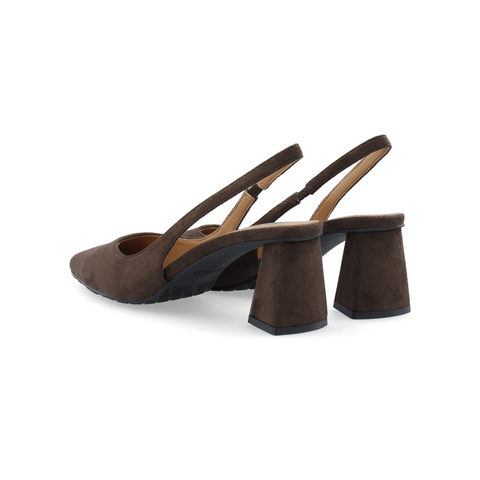 BIANCO BIAMARALYN Slingback Faux Suede, Dark Brown