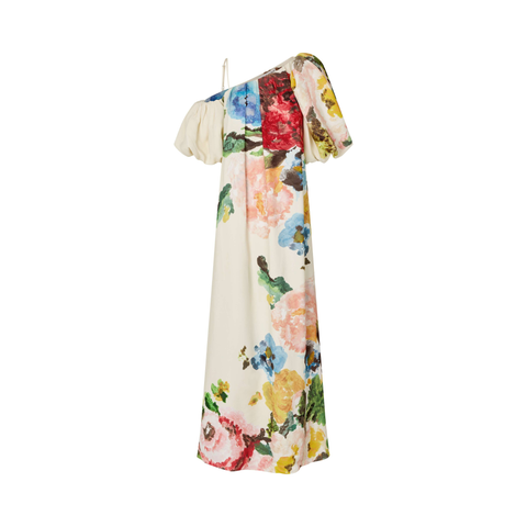 STINE GOYA Light Crepe, Dropped Shoulder Dress, Ephemeral Bloom