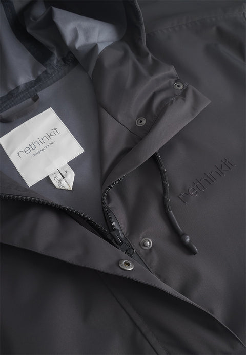 Rethinkit Rainshell Jacket, almost black