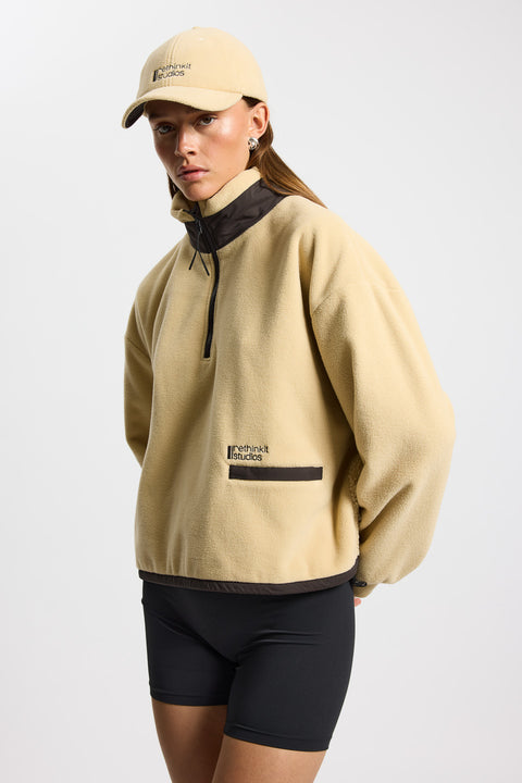 Rethinkit Fleece Half Zip Terra, sandshell