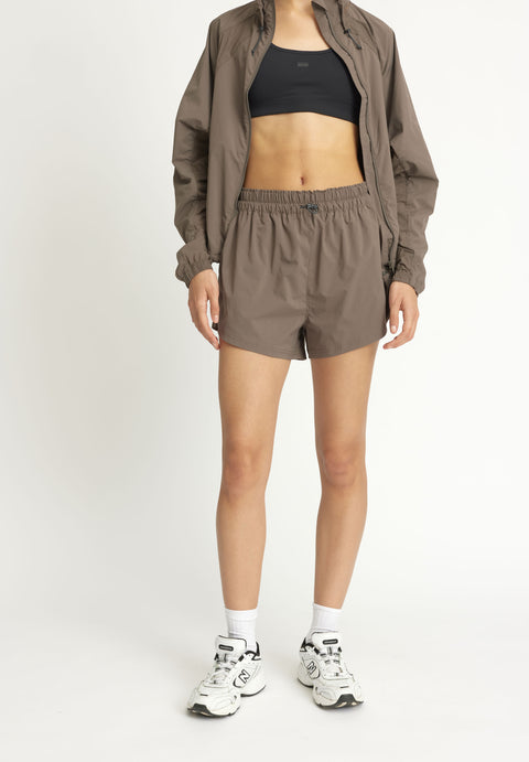 Rethinkit Track Shorts Petra, dark brown