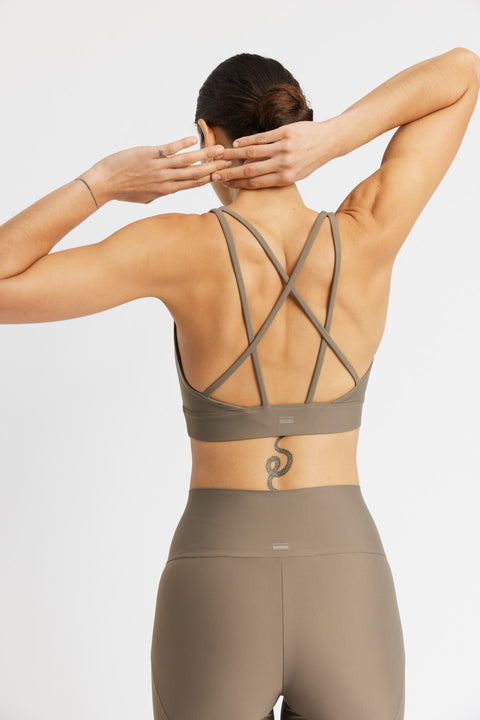 Rethinkit Sports Bra Multi Cross Seville, Dark Rock