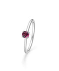 Mads Z | 2146052 | POETRY SOLITAIRE GARNET ring - sølv