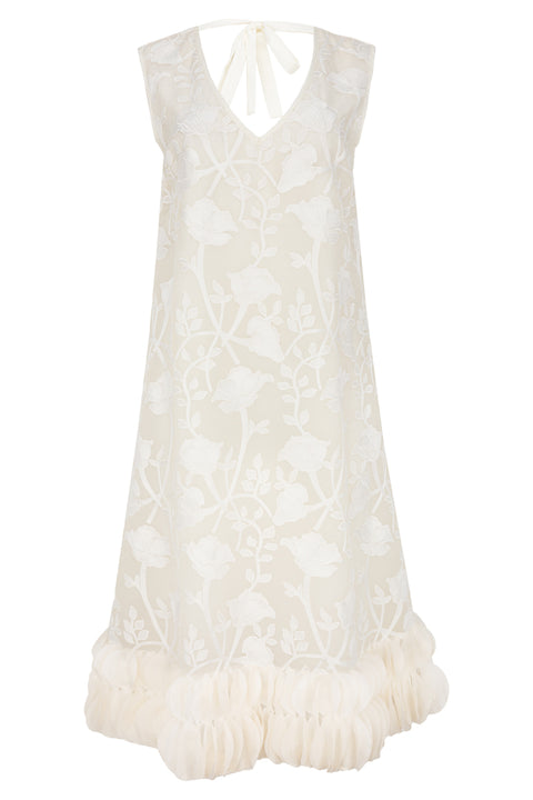 HUNKØN Aiko Dress, Cream