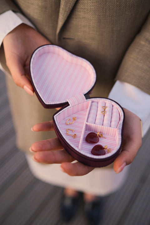 Maanesten Heart Jewelry Box, Maroon