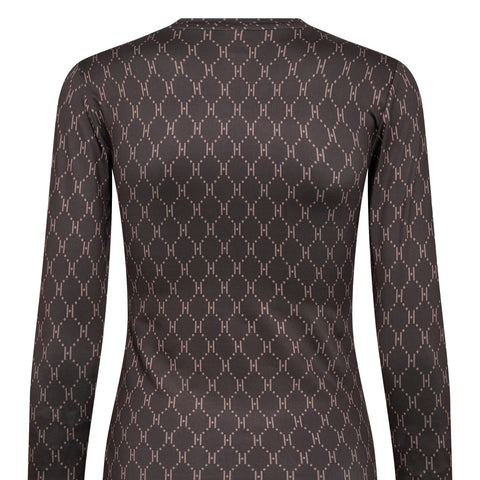 Hype The Detail Bluse, m. logo - Brun