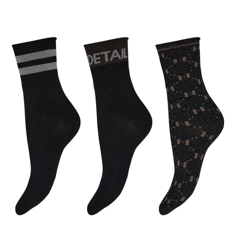 Hype The Detail Strømper - 3 Pak Sort