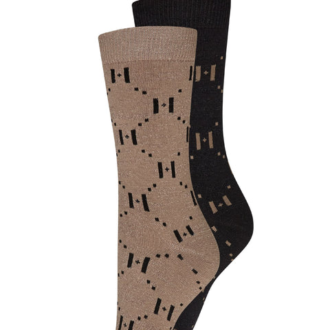 Hype The Detail Strømper - 3 Pak Grå/Sort (Kopi)