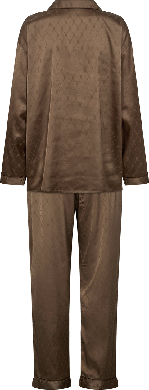 Hype The Detail Satin Pyjamas, Brun