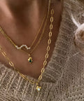 GLIMPSE PENDANT WITH GREEN STONE