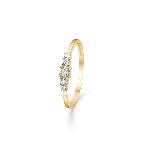 ORBIT CZ ring - 8 kt. guld