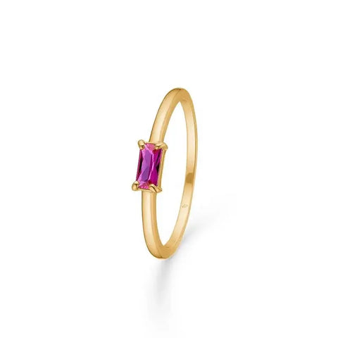 Mads Z | 3347149 | CHERRY ring - 8 kt. guld m. rød zirkonia