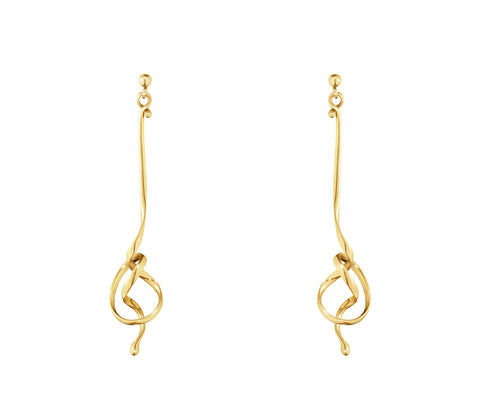 Georg Jensen Torun Øreringe 18 Kt. Guld