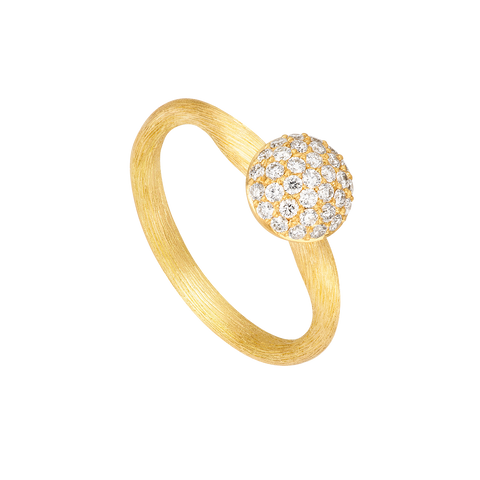 Dulong Mushroom Ring Beam Lille 18 kt. guld m. brillanter
