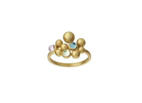 Pebbles color ring - forgyldt