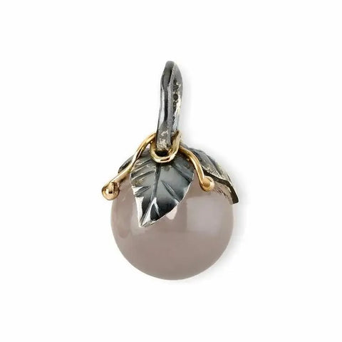 BY BIRDIE | 5090183B | Urban Leaf Drop vedhæng - Rose Quartz 12mm