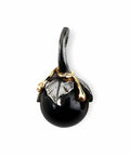 BY BIRDIE | 5090183G | Urban Leaf Drop vedhæng- Black Onyx 12mm